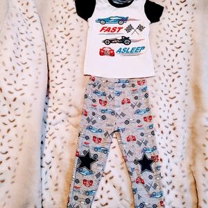 QT Revolution Boys' Car Pajamas Size 5/6